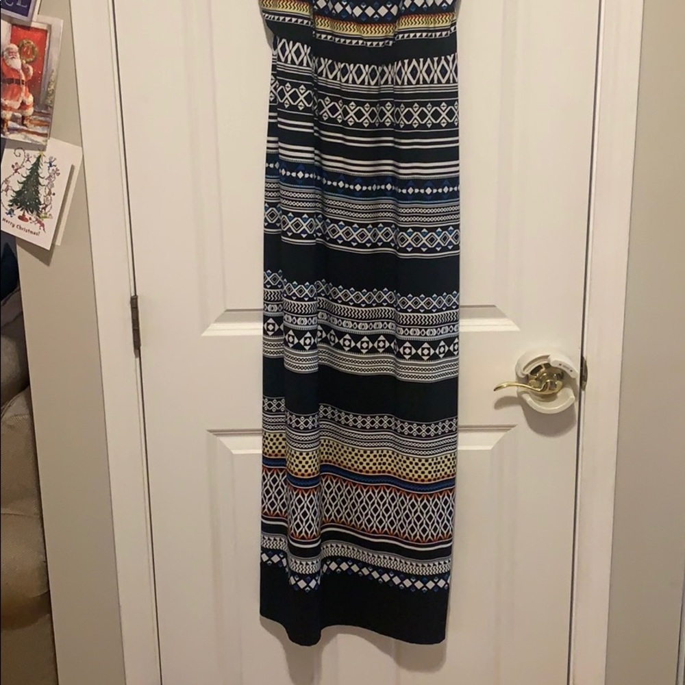 WHBM long dress.  Ruching underneath the chest